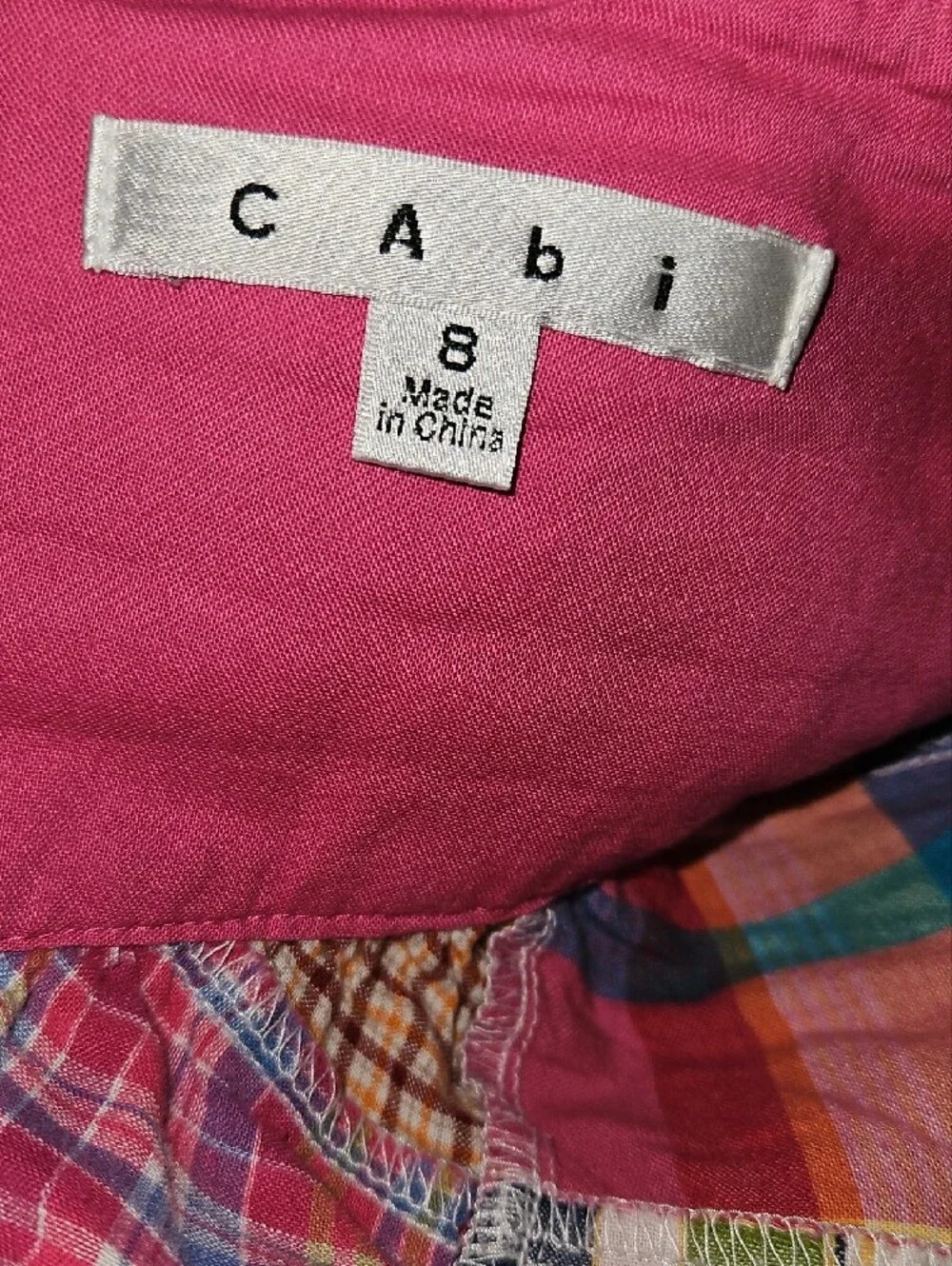 CAbi Patchwork Plaid Circle Skirt in Multi Brights